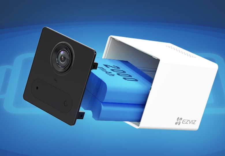 EZVIZ CB2 1080P Wi-Fi Magnetic Battery Square Camera (White) - EZHomie